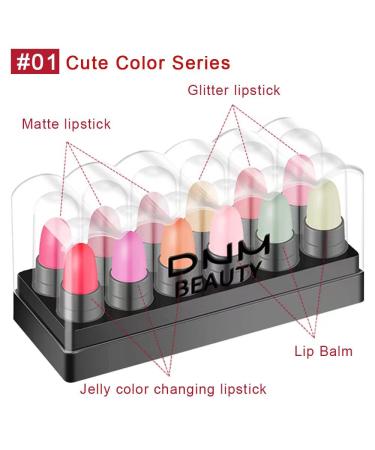 12Pcs Capsule Pills Lipstick Set for Women - Matte, Metallic & Magic Lipsticks with Long-Lasting & Waterproof Formulas - Buy Online on GoSupps.com