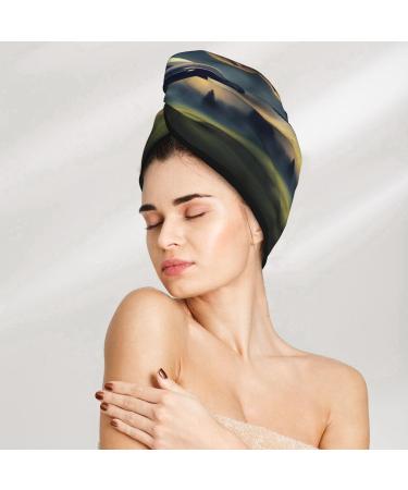 UFO Landing Dry Hair Cap for Women - Super Absorbent Elastic Wrap for Quick Drying Long Thick Hair - Buy Online on GoSupps.com