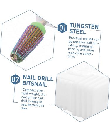 Tools Drills Nail Art Supplies Nail Drill Bits for Nail Salon Drill Bits for Nails Nail Bit Women Nail Drill Bit Acrylic Nail Drill Bits Pusher Tungsten Steel Women's Plastic 4.4x1.2cm As Shown - Buy Online on GoSupps.com