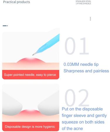 50 X Disposable Acne Needles Blackhead & Blemish Removal Tool Pimple Remover Face Cleanser Tool Serrated Needles S Size - Buy Online on GoSupps.com