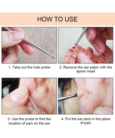 600 Pieces Acupuncture Ear Massage Stickers | One-Way Ear Seeds & Acupressure Pen for Effective Meridian Therapy - Buy Online on GoSupps.com