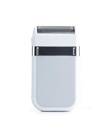 Pop Sonic Zip Compact Shaver for Men - Advanced Foil Technology Men's Electric Shavers - White/Grey Splash Proof Face Shaver - Wet & Dry Electric Balder - Compact Size for Home Gym Travel White / Grey