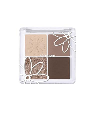 Eyeshadow | Highly Pigmented 4 Colors Eye Shadow Palette - Highly Matte & Shimmer Neutral Eyeshadow Makeup Blendable Lasting Eye Shadow Cosmetics Sillervan 05
