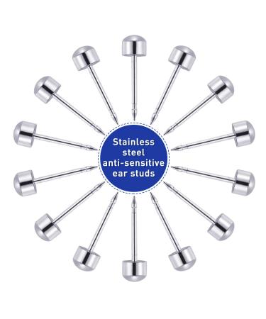 Stainless Steel Body Piercing Tool Set with 12 Pairs Stud Earrings - Blue - Buy Online on GoSupps.com