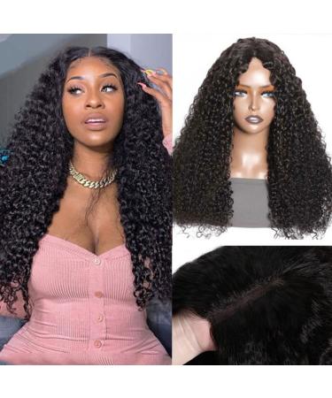 Nadula 12A Brazilian Virgin Human Hair Curly V Part Wig - 16 inch, 180% Density, Natural Color - Clip In Half Wig for Women - Buy Online on GoSupps.com