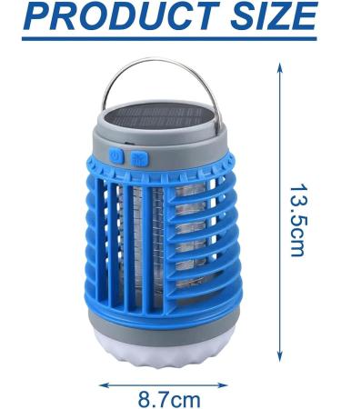 Mosquito Lamp Mosquito Zapper Electric Mosquito Killer Lamp Electric Fly Killer Mosquito Trap Solar Mosquito Killer Lamp Insect Killer Electric Camping(Color:Blue) - Buy Online on GoSupps.com