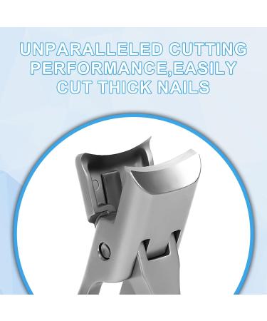 Toe Nail Clippers for Thick Nails - Sharp Stainless Steel Wide Mouth Clippers for Seniors | Perfect for Men & Women (Silver - Buy Online on GoSupps.com