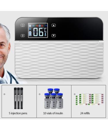 Portable Insulin Cooler Refrigerated Box LCD Display Refrigerator and Insulin Cooling for Car Travel Home Mini Drug Constant Temperature Refrigerato LCD Display 2-18 1xBattery - Buy Online on GoSupps.com