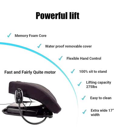 Chair Lift and Sofa Stand Assist Electric Uplift Seat Assist Cushion Portable and Safe Mobility Aid Powered Lift Cushion for Easy Lift Assist Sit to Stand Lift Supports 1 - Buy Online on GoSupps.com