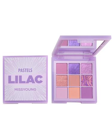 9 Colors Eyeshadow Makeup Set Long Lasting Eye Shadow Purple Box Makeup (C, One Size)