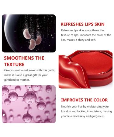 EXCEART 40Pcs Anti-Aging Lip Masks - Plumping Moisturizing Lip Patches for Wrinkle Reduction & Enhancer - Buy Online on GoSupps.com