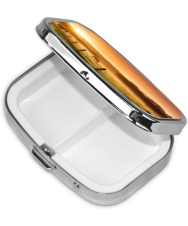 Pasture at Sundown Orange Beams Printed Pill Box | Portable Medicine Organizer for Travel - Buy Online on GoSupps.com