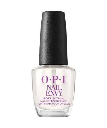 OPI Nail Envy  Nail Strengthening Treatment  Stronger Nails in 1 Week  Hydrolyzed Wheat Protein & Calcium  Soft & Thin  Clear  0.5 fl oz