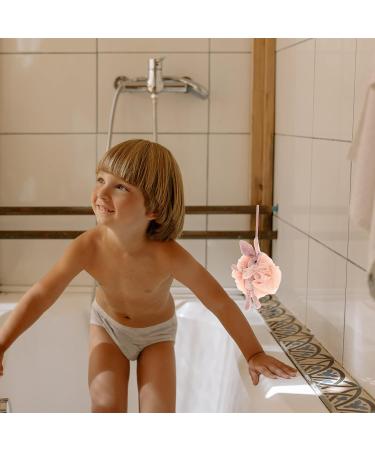 Easter Rabbit Bath Ball Pouf - Exfoliating Kids & Adults - Plush Scrubber for Shower - Loofah Accessory for Home & Hotel - Bunny Design - Buy Online on GoSupps.com