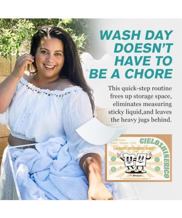 Eco-Friendly Laundry Detergent Sheets Set - 60 Sheets Fresh Scent for Home Travel & Camping | Perfect for Underwear & Bras - Buy Online on GoSupps.com