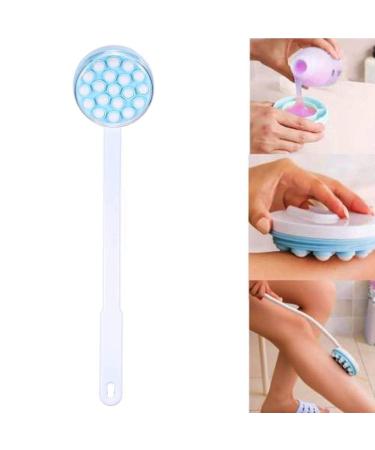 Lotion Applicator & Massage Device - Handheld Long Reach Roll-On for Sunscreen Cream & Shower Gel - Easy Use for Back Legs & Feet - Blue - Buy Online on GoSupps.com
