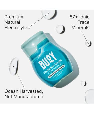 Buoy Electrolyte Drops - 120 Servings | No Sugar No Sweeteners | Dietitian Approved | Trace Minerals & Vitamins | Purposefully Unflavored | Enhance Any Drink - Buy Online on GoSupps.com