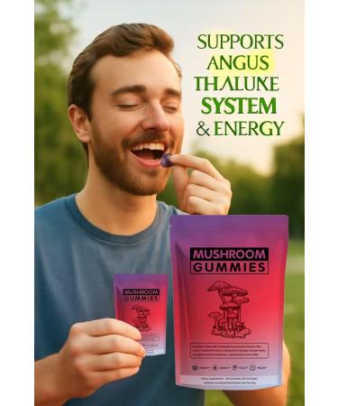 60 Gummies Nutrition Mushroom Gummies for Adults 12 in 1 Mushroom Blend with Lions Mane Turkey Tail Organic Reishi Cordyceps Immune Support & Energy Boost - Buy Online on GoSupps.com