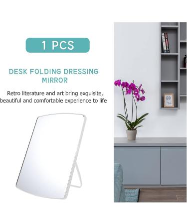 FOMIYES Foldable LED Travel Makeup Mirror for Women - Portable Princess Mirror with Stand - Buy Online on GoSupps.com