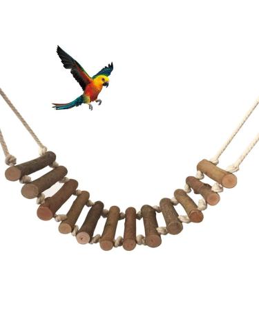 Bird toys bird cage swing parrot toys swing toy toys for birds and parrots ladders for bird cages with rope handmade suspension bridge wooden stands for parasites - Buy Online on GoSupps.com