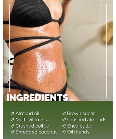 Shop Colombian Coffee Body Scrub with Organic Almond Oil - Reduce Cellulite Hydrate & Rejuvenate Skin | International Shipping - Buy Online on GoSupps.com