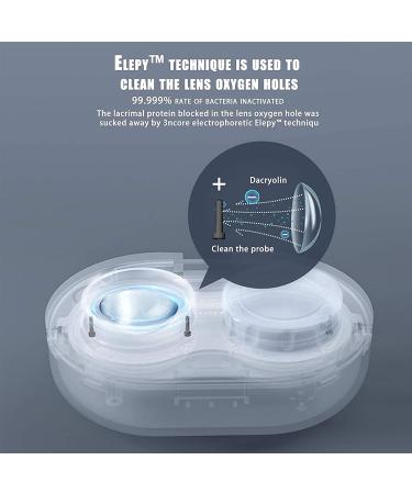 Mini Contact Lens Cleaning Device - One-Touch 3-Minute Automatic Cleaner & Eye-Moisturizing Colored Lens Treatment - Buy Online on GoSupps.com