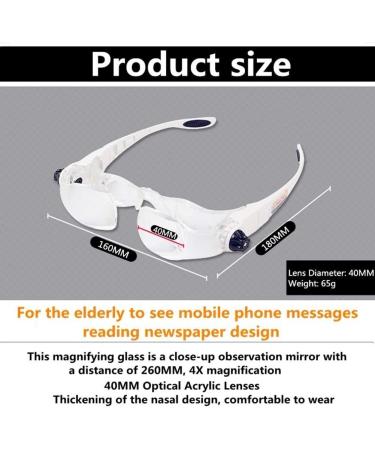 4X HD Magnifier Head Glasses - Hands-Free Reading Glasses for Seniors - International Shipping Available - Buy Online on GoSupps.com