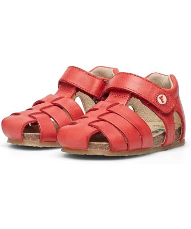 Falcotto Alby Closed Toe Fisherman Leather Sandals - Red Rosso 4 UK Child | 0h05 - Buy Online on GoSupps.com
