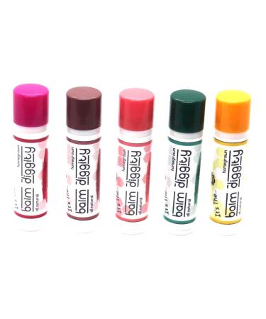 It's The Balm Diggity All-Natural Lip Balm 5-pk containing Raspberry Coffee Pineapple Mint and Strawberry Lemonade lip balms 0.15 ounces per tube - Buy Online on GoSupps.com