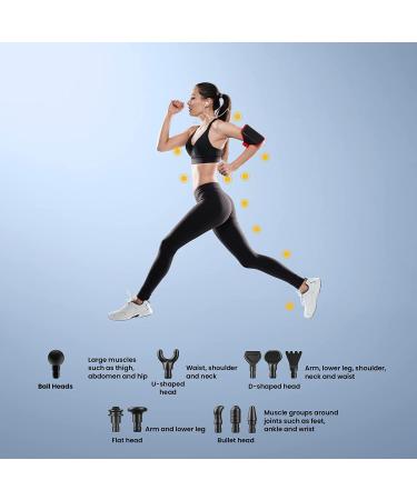 Deep Tissue Percussion Massage Gun for Pain Relief - Quiet & Portable Electric Massager with 12 Attachments and 30 Speeds - Buy Online on GoSupps.com