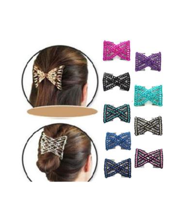 Crystal Hair Comb for Women & Girls - Lovef Easy Stretchable Double Clips Comb - Buy Online on GoSupps.com