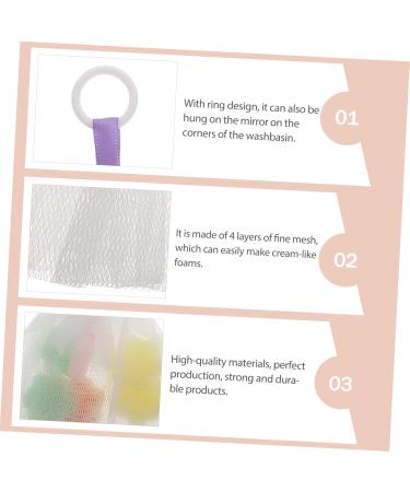 Shower Net Bag - Exfoliating Soap Foam Pouch | Handmade Bath Tool for Deep Cleansing | 13x12cm - Buy Online on GoSupps.com