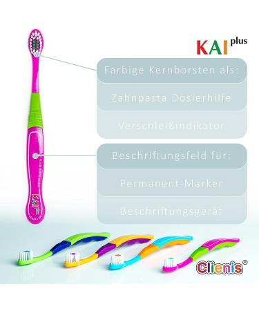 Clienis Children's Toothbrush Set (Ages 3-6) | Extra Soft Toddler Toothbrush | Kai Plus Baby Care Toothbrush for Kids - Buy Online on GoSupps.com