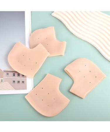 2 Pairs of Silicone Heel Cushions | Breathable Heel Spur Inserts & Heel Pain Relief Pillows for Dry Cracked Skin - Buy Online on GoSupps.com