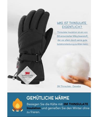 Buy Aokkr Winter Gloves - Waterproof Windproof Touchscreen Ski & Bicycle Gloves for Men & Women | Outdoor Running Anti-Slip Sports Gloves - Black - Buy Online on GoSupps.com