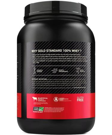 Optimum Nutrition Gold Standard 100% Whey Protein Powder - Vanilla Ice Cream 2 lb | High Quality Whey Isolate for Muscle Recovery & Performance | Free International Shipping - Buy Online on GoSupps.com