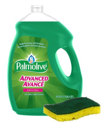 PURPUR Dish Sponge and Palmolive Advanced Dishwashing Liquid Dish Soap Bundle - 145 FL OZ - Original Scent