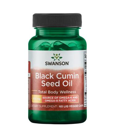 Swanson Black Cumin Seed Oil 500 Milligrams 60 Liq Vegcap