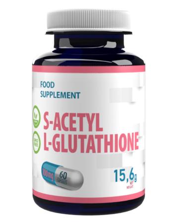 S-Acetyl L-Glutathione 100mg 60 Vegan Capsules Certificate of Analysis by AGROLAB Germany High Strength Supplement Gluten and GMO Free