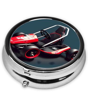 Mini Kartround Pill Box - Portable 3 Compartment Organizer for Travel | Ideal for Purse & Pocket - Buy Online on GoSupps.com