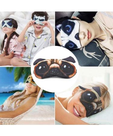 DADIWEY Cute Animal 3D Sleep Eye Mask for Kids & Adults - Soft Plush Blindfold for Plane, Travel, Nap, Night - Cat Dog Design - Buy Online on GoSupps.com