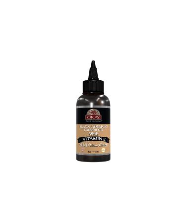 OKAY BLACK JAMAICAN CASTOR OIL with VITAMIN E and PANTHENOL 4oz / 118ml