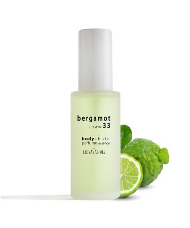 Liliya's Aroma Bergamot 33 Essence-Perfume for body and hair Calabrian Bergamot Pink Grapefruit & Vetiver Essential Oils Gourmand Scent 1.8 Fl Oz