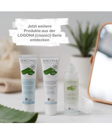 LOGOCOS LOGONA Naturkosmetik Hyaluron serum with highly concentrated organic aloe vera and hyaluronic acid Hydro Fluid intensively hydrates the face natural and vegan facial care 30 - Buy Online on GoSupps.com