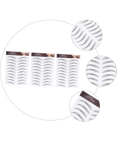 DOITOOL 3 Sheets Waterproof Eyebrow Stickers False Eyebrows for Women Artificial Eyebrow Cosmetic 6d Make up - Buy Online on GoSupps.com