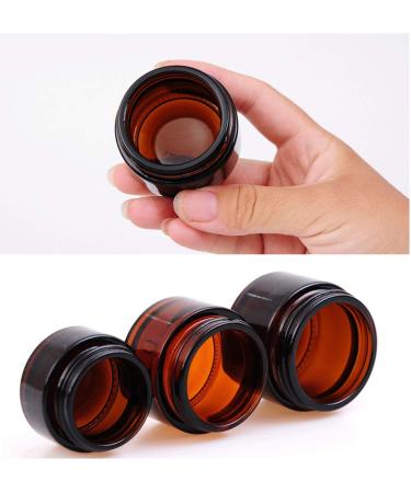 3 PCS Brown Glass Refillable Cosmetic Jars | Empty Face Cream & Lip Balm Containers (30 ml) - International Shipping Available - Buy Online on GoSupps.com