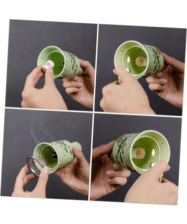 Shop Healvian Moxibustion Pot - Smoke-Free Moxa Stick Extender Holder | Ceramic Moxa Box (12.5x7cm 2PCs) for Relaxation & Massage - Buy Online on GoSupps.com