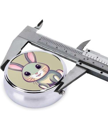 Buy Cute Little Bunny Round Pill Box - 3 Compartment Portable Organizer for Travel - Ideal Gift for Bunny Lovers - Buy Online on GoSupps.com