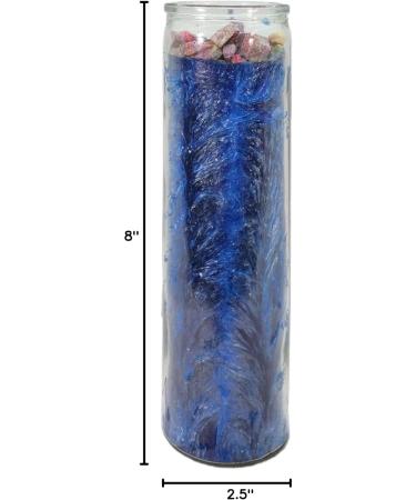 Buy Peaceful Home Blue Palm Wax Candle | Spiritual Intention Spell Vela CASA ESOTERICA PERFUMADA - Peace in the Home - Buy Online on GoSupps.com