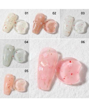 Colorful Translucent Varnish Hybird Gel Nail Polish Phototherapy Gel Nail Art Soak Off Gel Flowers Petal Gel - (Color: 3) - Buy Online on GoSupps.com